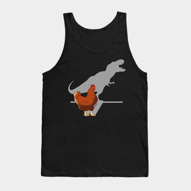 t-rex shadow hen screaming Tank Top by FandomizedRose